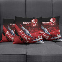 Tuskegee Airmen Red Tails Pillow Cover Straighten Up and Fly Right - Black Red - Wonder Print Shop