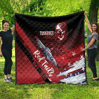Tuskegee Airmen Red Tails Quilt Straighten Up and Fly Right - Black Red - Wonder Print Shop