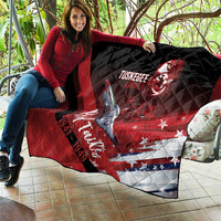 Tuskegee Airmen Red Tails Quilt Straighten Up and Fly Right - Black Red - Wonder Print Shop