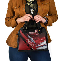 Tuskegee Airmen Red Tails Shoulder Handbag Straighten Up and Fly Right - Black Red - Wonder Print Shop