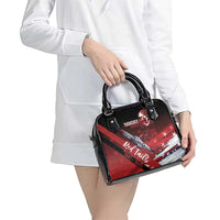 Tuskegee Airmen Red Tails Shoulder Handbag Straighten Up and Fly Right - Black Red - Wonder Print Shop