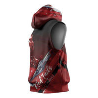 Tuskegee Airmen Red Tails Sleeveless Hoodie Straighten Up and Fly Right - Black Red - Wonder Print Shop