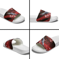 Tuskegee Airmen Red Tails Slide Sandals Straighten Up and Fly Right - Black Red - Wonder Print Shop