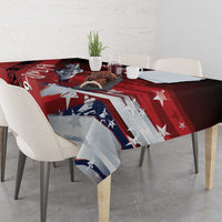 Tuskegee Airmen Red Tails Tablecloth Straighten Up and Fly Right - Black Red - Wonder Print Shop