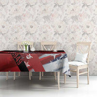 Tuskegee Airmen Red Tails Tablecloth Straighten Up and Fly Right - Black Red - Wonder Print Shop