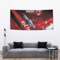 Tuskegee Airmen Red Tails Tapestry Straighten Up and Fly Right - Black Red - Wonder Print Shop