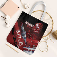 Tuskegee Airmen Red Tails Tote Bag Straighten Up and Fly Right - Black Red - Wonder Print Shop