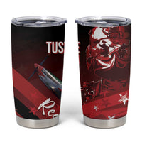 Tuskegee Airmen Red Tails Tumbler Cup Straighten Up and Fly Right - Black Red - Wonder Print Shop