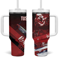Tuskegee Airmen Red Tails Tumbler With Handle Straighten Up and Fly Right - Black Red - Wonder Print Shop