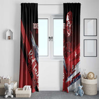 Tuskegee Airmen Red Tails Window Curtain Straighten Up and Fly Right - Black Red - Wonder Print Shop