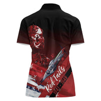 Tuskegee Airmen Red Tails Women Polo Shirt Straighten Up and Fly Right - Black Red - Wonder Print Shop
