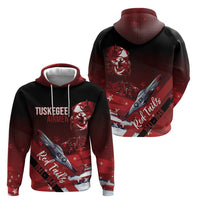 Tuskegee Airmen Red Tails Zip Hoodie Straighten Up and Fly Right - Black Red - Wonder Print Shop