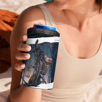 Merry Christmas 4 in 1 Can Cooler Tumbler Krampus in The Woods - Dark Teal LT7 - Wonder Print Shop