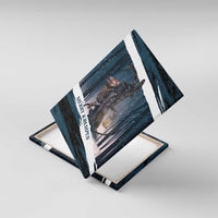 Merry Christmas Canvas Wall Art Krampus in The Woods - Dark Teal LT7 - Wonder Print Shop