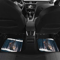 Merry Christmas Car Mats Krampus in The Woods - Dark Teal LT7 - Wonder Print Shop