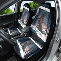 Merry Christmas Car Seat Cover Krampus in The Woods - Dark Teal LT7 - Wonder Print Shop