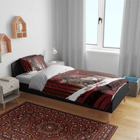 Merry Christmas Bedding Set Krampus in The Woods - Red LT7 - Wonder Print Shop