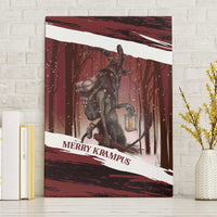 Merry Christmas Canvas Wall Art Krampus in The Woods - Red LT7 - Wonder Print Shop
