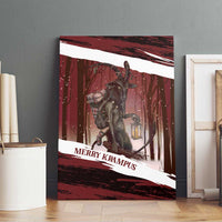 Merry Christmas Canvas Wall Art Krampus in The Woods - Red LT7 - Wonder Print Shop