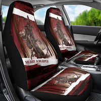Merry Christmas Car Seat Cover Krampus in The Woods - Red LT7 - Wonder Print Shop
