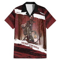 Merry Christmas Family Matching Mermaid Dress and Hawaiian Shirt Krampus in The Woods - Red LT7 - Wonder Print Shop