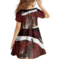 Merry Christmas Family Matching Puletasi and Hawaiian Shirt Krampus in The Woods - Red - Wonder Print Shop