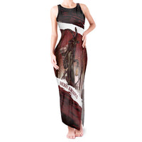 Merry Christmas Tank Maxi Dress Krampus in The Woods - Red - Wonder Print Shop
