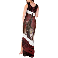 Merry Christmas Tank Maxi Dress Krampus in The Woods - Red - Wonder Print Shop