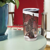 Merry Christmas Tumbler Cup Krampus in The Woods - Red - Wonder Print Shop