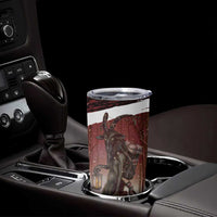 Merry Christmas Tumbler Cup Krampus in The Woods - Red - Wonder Print Shop