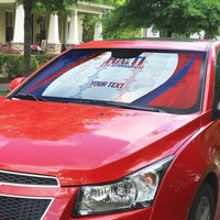 Haiti Football Les Grenadiers Personalized Auto Sun Shade Voodoo Veve Papa Legba - Wonder Print Shop