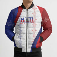 Haiti Football Les Grenadiers Personalized Bomber Puffer Jacket Voodoo Veve Papa Legba - Wonder Print Shop