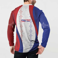 Haiti Football Les Grenadiers Personalized Button Sweatshirt Voodoo Veve Papa Legba - Wonder Print Shop
