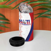 Haiti Football Les Grenadiers Personalized 4 in 1 Can Cooler Tumbler Voodoo Veve Papa Legba - Wonder Print Shop
