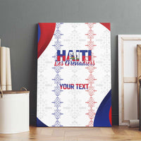 Haiti Football Les Grenadiers Personalized Canvas Wall Art Voodoo Veve Papa Legba - Wonder Print Shop