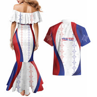 Haiti Football Les Grenadiers Personalized Couples Matching Mermaid Dress and Hawaiian Shirt Voodoo Veve Papa Legba - Wonder Print Shop
