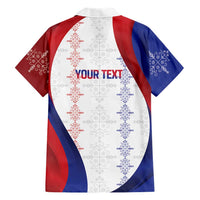 Haiti Football Les Grenadiers Personalized Family Matching Long Sleeve Bodycon Dress and Hawaiian Shirt Voodoo Veve Papa Legba - Wonder Print Shop
