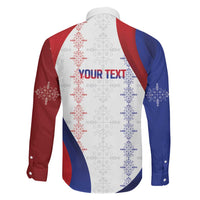 Haiti Football Les Grenadiers Personalized Family Matching Off The Shoulder Long Sleeve Dress and Hawaiian Shirt Voodoo Veve Papa Legba - Wonder Print Shop