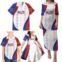Haiti Football Les Grenadiers Personalized Family Matching Puletasi and Hawaiian Shirt Voodoo Veve Papa Legba - Wonder Print Shop
