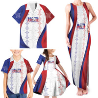 Haiti Football Les Grenadiers Personalized Family Matching Tank Maxi Dress and Hawaiian Shirt Voodoo Veve Papa Legba - Wonder Print Shop