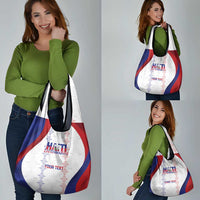 Haiti Football Les Grenadiers Personalized Grocery Bag Voodoo Veve Papa Legba - Wonder Print Shop
