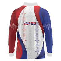 Haiti Football Les Grenadiers Personalized Long Sleeve Polo Shirt Voodoo Veve Papa Legba - Wonder Print Shop