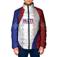 Haiti Football Les Grenadiers Personalized Padded Jacket Voodoo Veve Papa Legba - Wonder Print Shop
