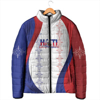 Haiti Football Les Grenadiers Personalized Padded Jacket Voodoo Veve Papa Legba - Wonder Print Shop
