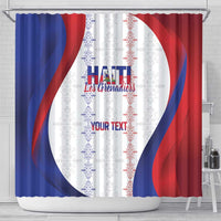 Haiti Football Les Grenadiers Personalized Shower Curtain Voodoo Veve Papa Legba - Wonder Print Shop