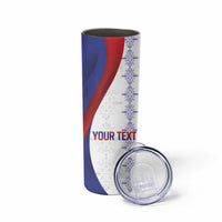 Haiti Football Les Grenadiers Personalized Skinny Tumbler Voodoo Veve Papa Legba - Wonder Print Shop