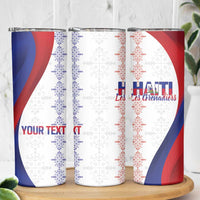 Haiti Football Les Grenadiers Personalized Skinny Tumbler Voodoo Veve Papa Legba - Wonder Print Shop