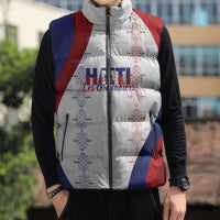 Haiti Football Les Grenadiers Personalized Sleeveless Puffer Jacket Voodoo Veve Papa Legba - Wonder Print Shop