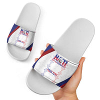 Haiti Football Les Grenadiers Personalized Slide Sandals Voodoo Veve Papa Legba - Wonder Print Shop