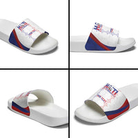 Haiti Football Les Grenadiers Personalized Slide Sandals Voodoo Veve Papa Legba - Wonder Print Shop